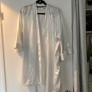 White and pink Mrs. robe